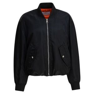 GIVENCHY Bomber Jacket with Orange Lining Women BLACK Coats & Jackets